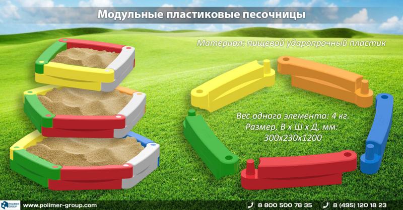 Модульные пластиковые песочницы для детей
