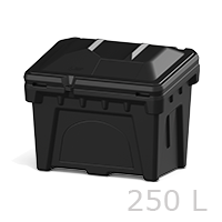 Ящик для ветоши 250 литров черный PREMIUM