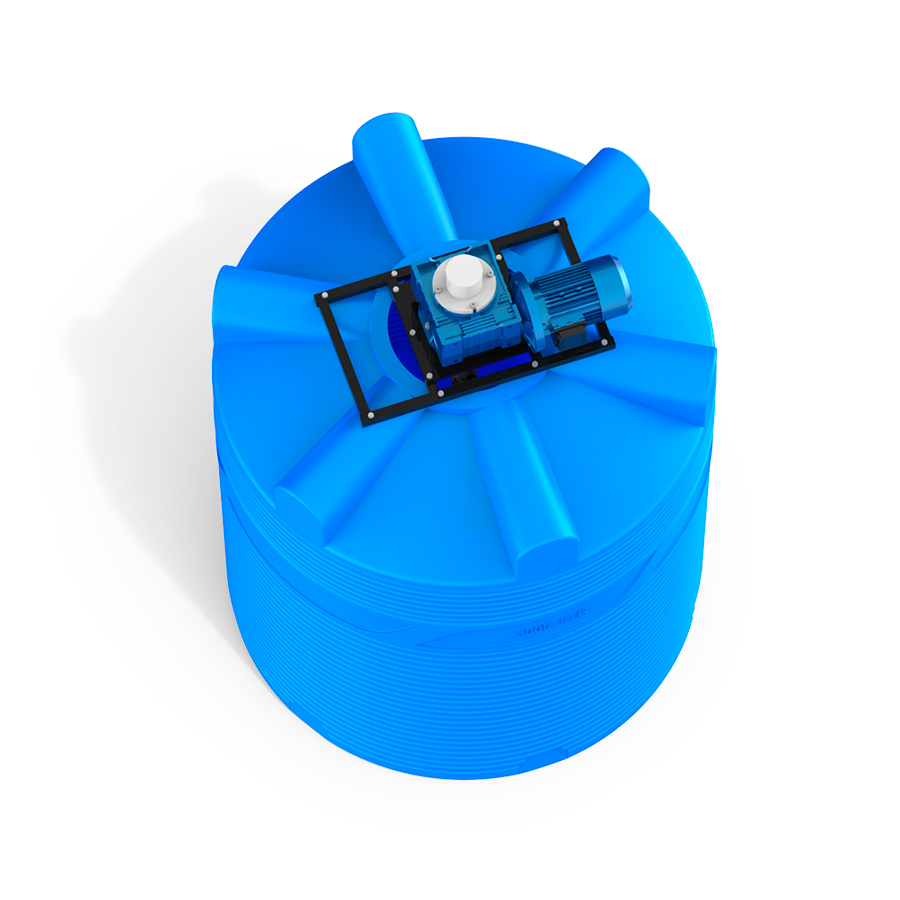 Емкость V 3000 литров с мешалкой для вязких жидкостей фото 2 вид сверху