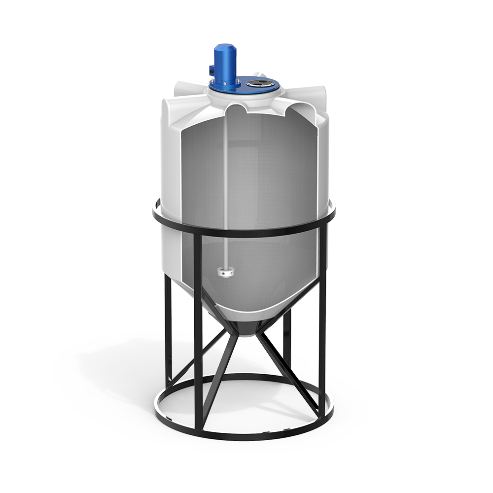 Емкость K 500 литров с турбинной мешалкой Микс DSL фото 1 в разрез