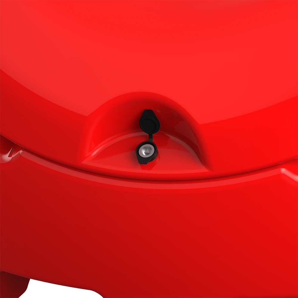 Замок на ящике - вид близко