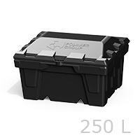 Анонс ящик для ветоши 250 литров черный 