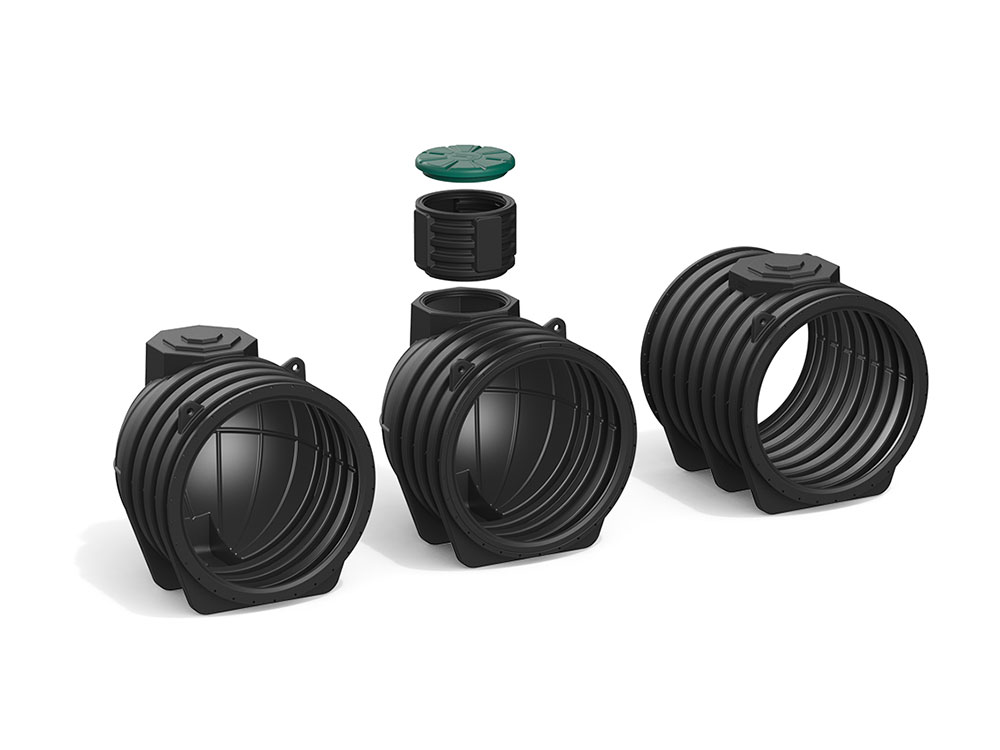 Модульные резервуары из пластика для канализации