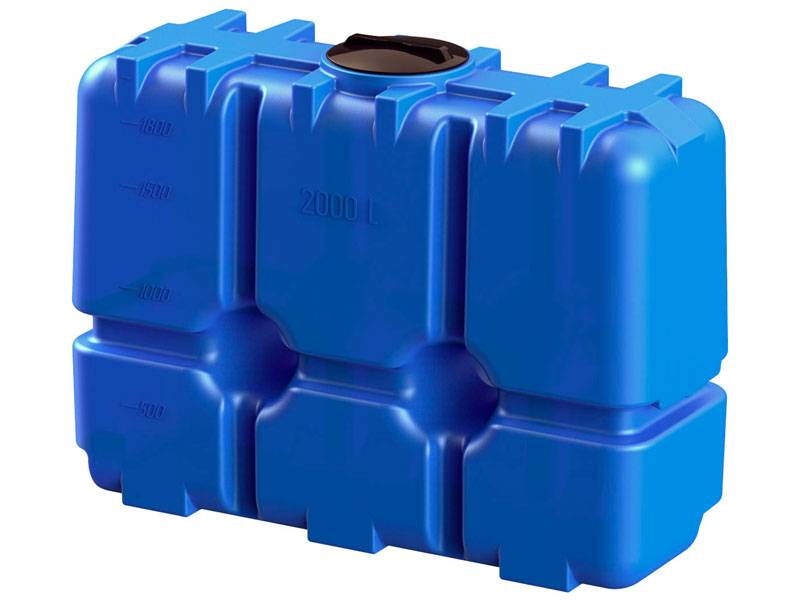 Особенности синих плоских баков