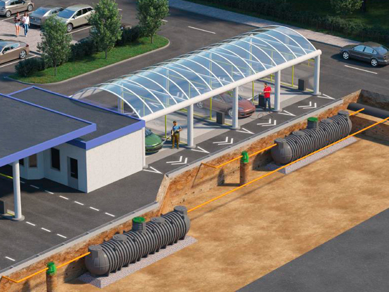 Составные подземные резервуары из пластика