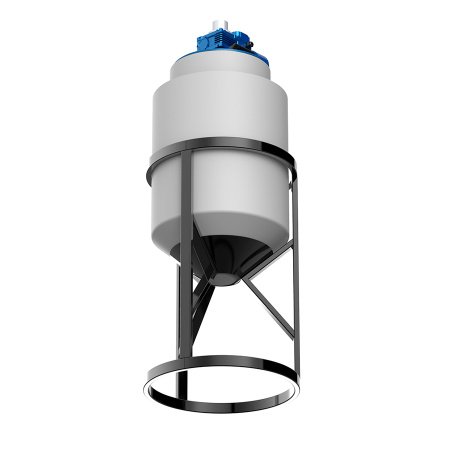 Емкость K 100 литров с лопастной мешалкой вид снизу фото 3