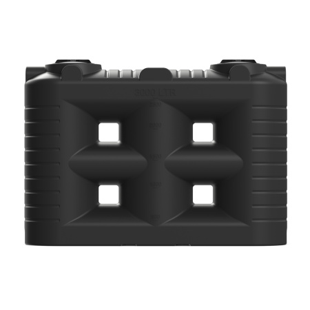 Бак SN 3000 литров чёрный цвет вид спереди