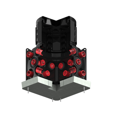 Колодец КН 1000x1000 H1300 с крышкой D780 мм фото в разрез трубы анкерение 02