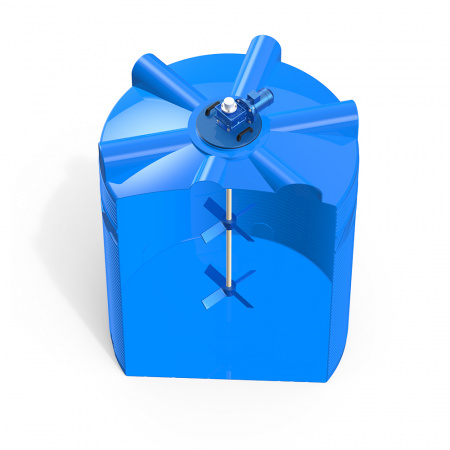 Емкость V 6000 литров с лопастной мешалкой в разрезе фото 2