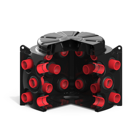 Колодец КН 1000x1000 H800 с крышкой D780 мм фото в разрез с трубами