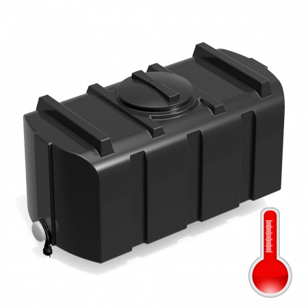 душевой бак R 300 литров с подогревом черный - фото 2