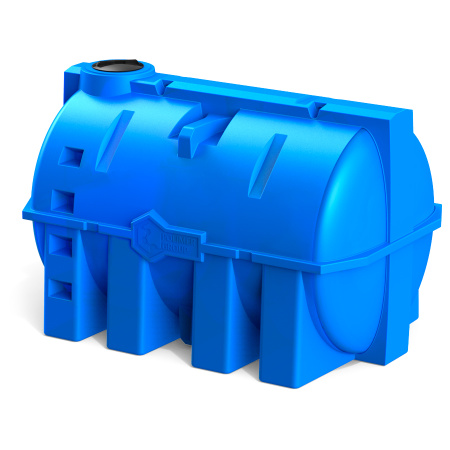 Горизонтальная емкость G 10000 литров цвет синий фото вид спереди 1