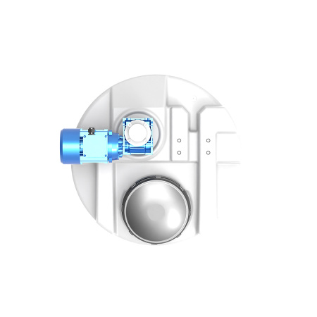 Емкость CDT 200 литров с лопастной мешалкой вид сверху