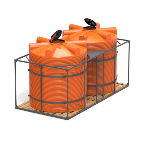 Кассета с деревянным полом двойная с емкостями V 5000 КАС с открытой крышкой фото 4