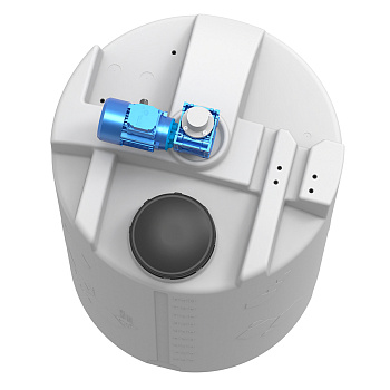 Емкость CDT-500 литров с лопастной мешалкой с цельнолитой крышкой