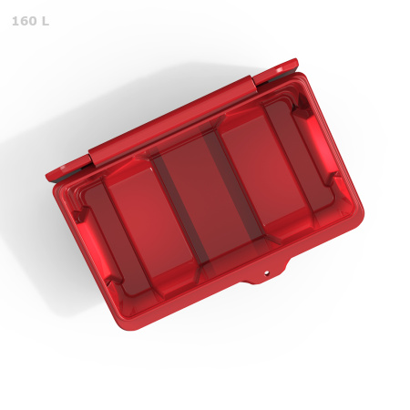 Ящик для песка 160 литров - фото с открытой крышкой сверху