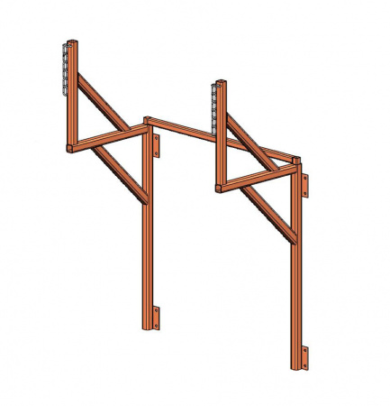 Кронштейн к лесам и фасадам для мусоросброса схема