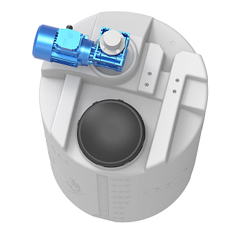 Емкость CDT-200 литров с лопастной мешалкой с цельнолитой крышкой