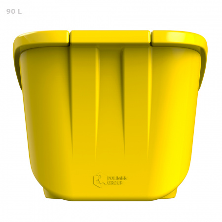 Желтый ящик для соли, реагентов 90 литров - закрытый сзади Желтый ящик для соли, реагентов 90 литров - закрытый сзади
