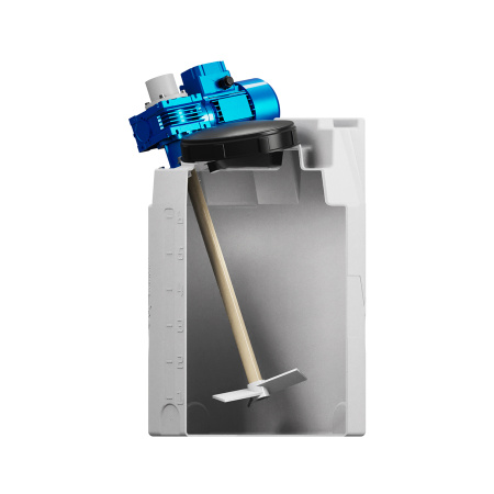 дозировочная ёмкость CDT60 с тихоходной лопастной мешалкой фото в разрез сбоку