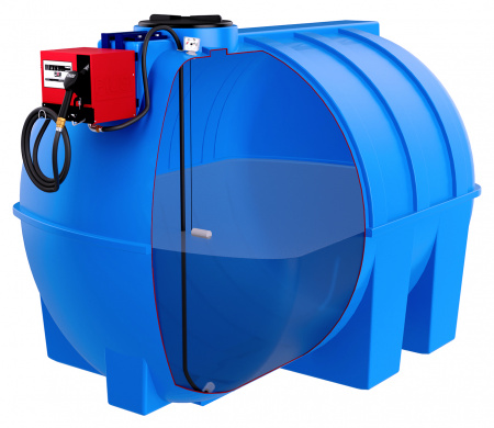 Мини АЗС G 2000 с колонкой PIUSI в разрезе