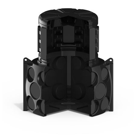 Колодец КН 1000x1000 H1300 с крышкой D780 мм разрез стандарт 01