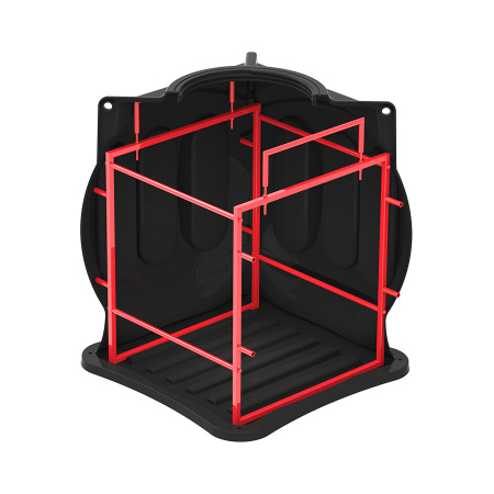 Колодец КС-5М с каркасом и крышкой D780 мм каркас красный фото 03