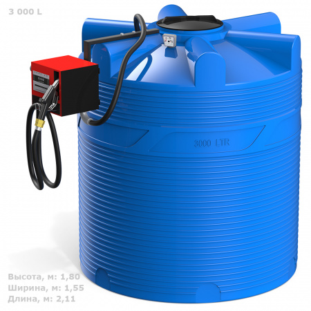 Мини АЗС V 3000 с колонкой PIUSI фото с габаритами