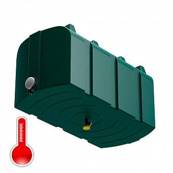 Бак душевой серии «R» 300 литров с подогревом - зеленый