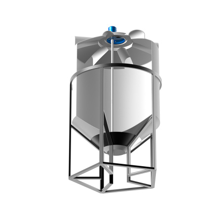 Емкость K 2000 литров с турбинной мешалкой Микс DSL фото снизу в разрез