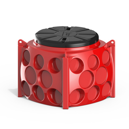 Колодец КН 1000 H800 с крышкой D 780 мм фото красный колодец