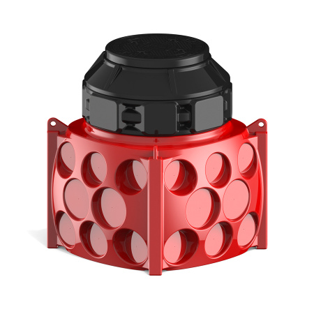 Колодец КН 1000 H1100 с крышкой D 560 мм фото красный колодец