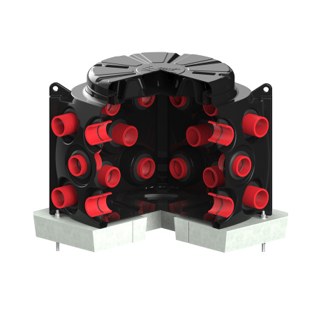 Колодец КН 1000x1000 H800 с крышкой D780 мм фото в разрез трубы анкерение