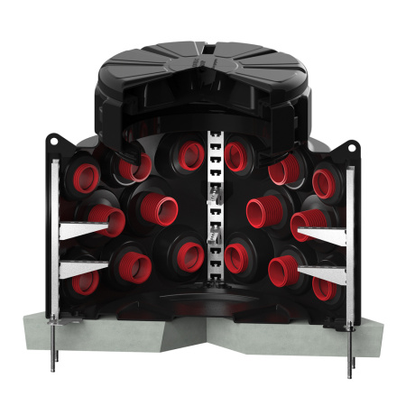 Колодец КН 1000 H1000 с крышкой D 780 мм  фото трубы анкерение стойки