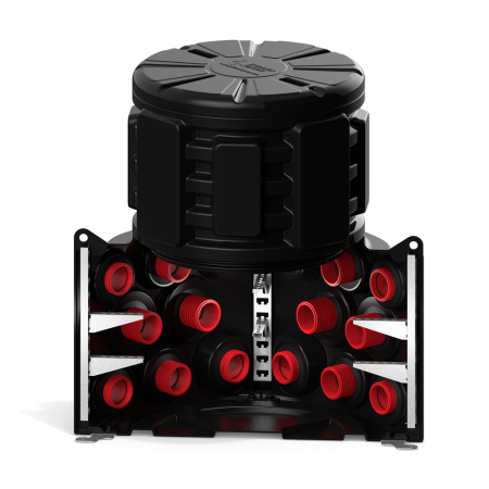 Колодец КН 1000 H1300 с крышкой D 780 мм фото в разрез трубы  и стойки