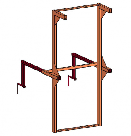Кронштейн стеновой (оконный) для мусоросброса схема