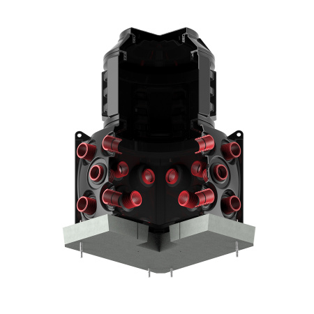 Колодец КН 1000x1000 H1400 с крышкой D560 мм фото в разрез анкерение