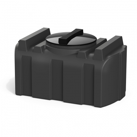 Бак горизонтальный R 100 литров черный цвет фото 2