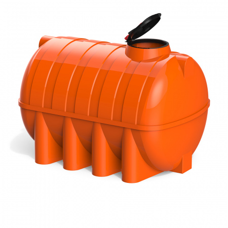 Емкость G 2500 литров КАС с откидной крышкой - вид спереди