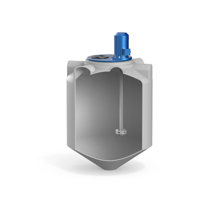 Емкость K 200 литров с турбинной мешалкой Микс DSL без обрешетки фото с габаритами 