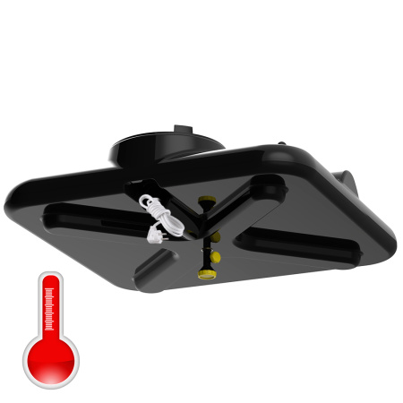 Бак душевой «РОСА» 110 литров с подогревом вид снизу