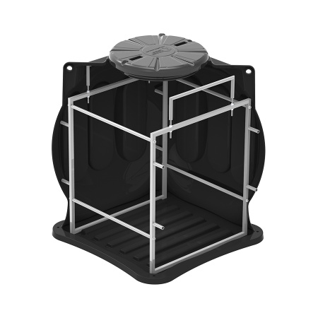 Колодец КС-5М с каркасом и крышкой D780 мм фото с габаритами