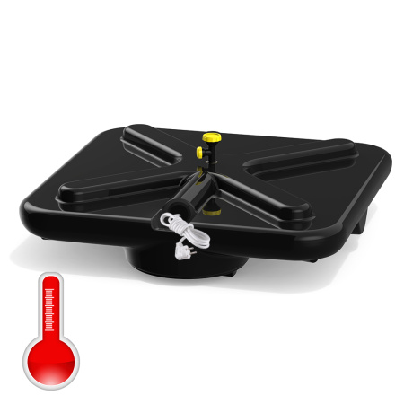 Бак душевой «РОСА» 110 литров с подогревом вид вверх дном