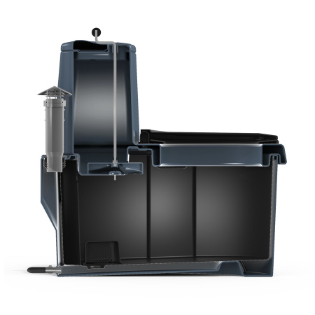 Торфяной биотуалет РОСА серого цвета фото 9