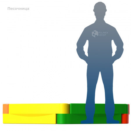 Песочница 4 секционная фото с человеком