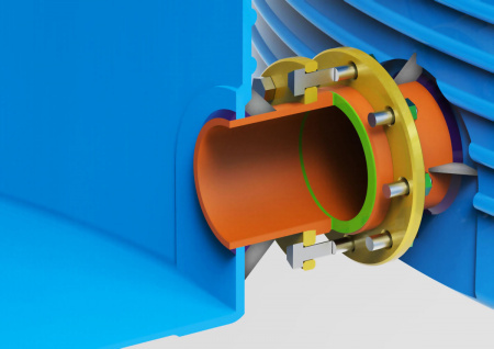 фланцевое соединение емкости и 110 трубы вид 3