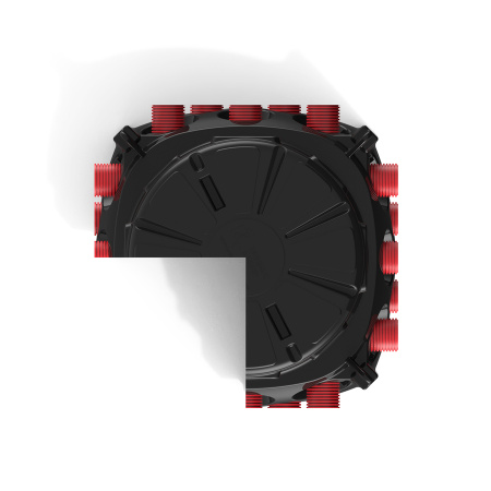 Колодец КН 1000x1000 H1300 с крышкой D780 мм фото вид сверху разрез