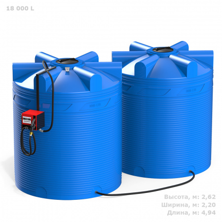 Мини АЗС V 18000 с колонкой PIUSI фото с габаритами Мини АЗС V 18000 с колонкой PIUSI фото с габаритами