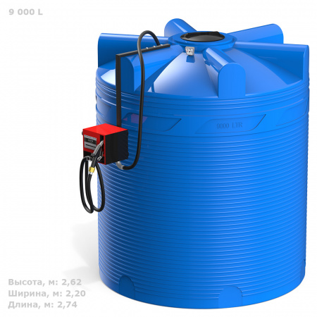 Мини АЗС V 9000 с колонкой PIUSI фото с габаритами