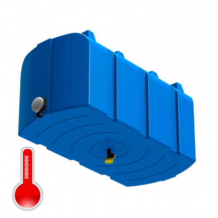 душевой бак R 300 литров с подогревом синий - фото 1
